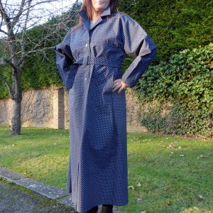 Russell Mackintosh in navy cotton with polka-dot design - Hamilton Classics  Rainwear